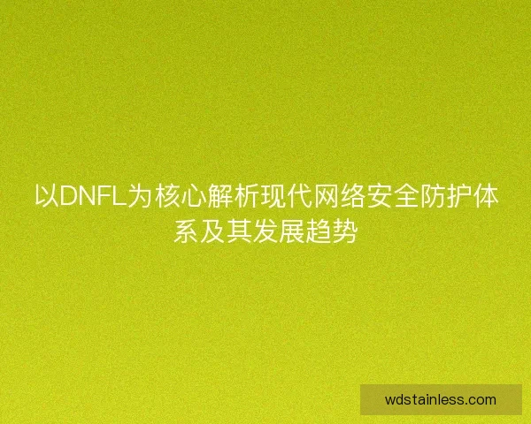 以DNFL为核心解析现代网络安全防护体系及其发展趋势